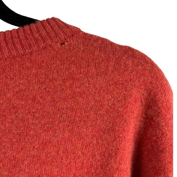 Nicole Miller 2-Ply Cashmere Casual Burnt Orange Crewneck Sweater S - Picture 6 of 11